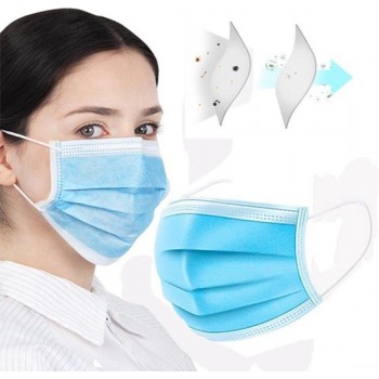 Wegwerp mondkapjes - 3 laags - Mondmaskers voor niet-medisch gebruik - 3 Lagen - Set 50 Stuks