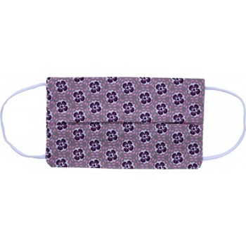 Mondkapje - wasbaar - 2 laags - met elastiek - Roze / Paars + Filter