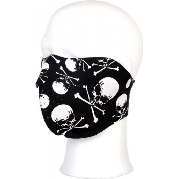 biker mask half face skull&bones