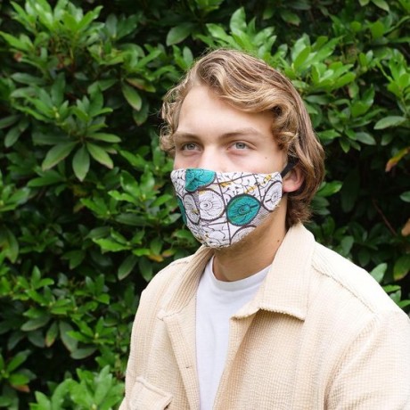 Charlie's Travels - herbruikbaar mondkapje – geschikt voor OV – Natuurlijk patroon - designer mondkapje