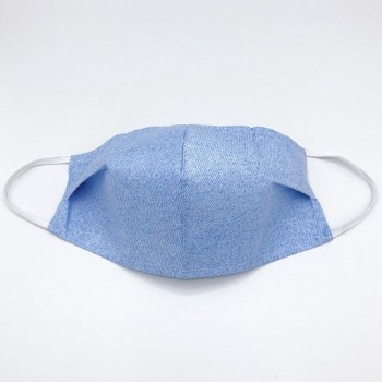 Stoffen mondkapje Lichtblauw Denim - Large | Wasbaar | Optimale bescherming