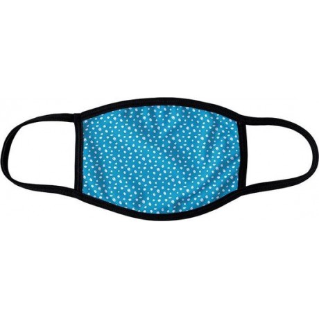 Mondkapje | wasbaar mondmasker | Getekende stipjes blauw