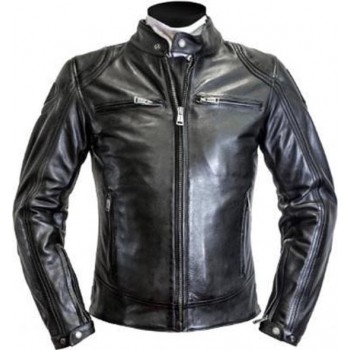 Helstons Modelo Rag Black Black Leather Motorcycle Jacket M