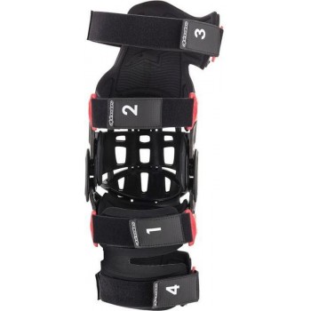 Alpinestars Bionic-10 Black Red Carbon Left Knee Brace  XL-XXL