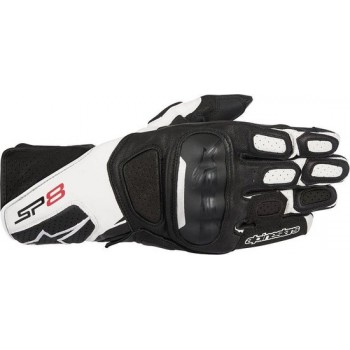 Alpinestars SP-8 V2 Black White Motorcycle Gloves M