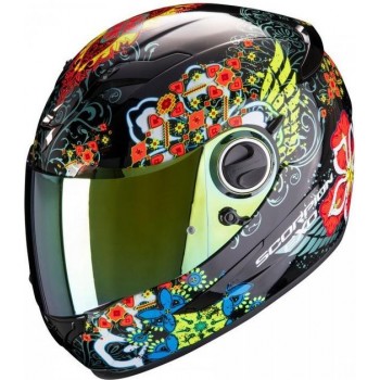 Scorpion EXO-490 Divina Black Red Blue Chameleon Full Face Helmet L