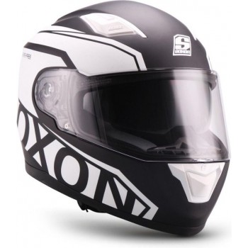 SOXON ST-1000 Race integraal helm, motorhelm, scooterhelm ECE keurmerk, Zwart Wit, XS hoofdomtrek 53-54cm