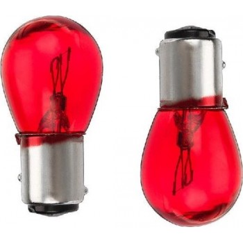 2 stuks Lamp duplo 21/5w 12v, rood, 2057RD, BAY15d