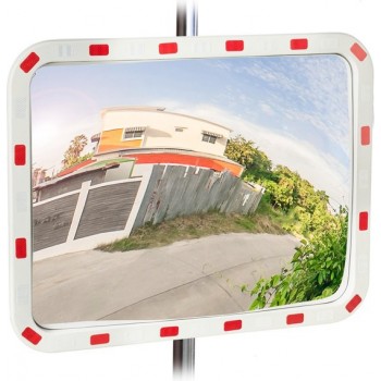 relaxdays verkeersspiegel buiten - buitenspiegel - spiegel voor veiligheid - convexe 80 x 60 cm