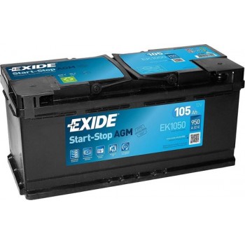 EXIDE EK1050 Start-Stop AGM 12V 105 Ah 950A Autobatterij 3661024036504